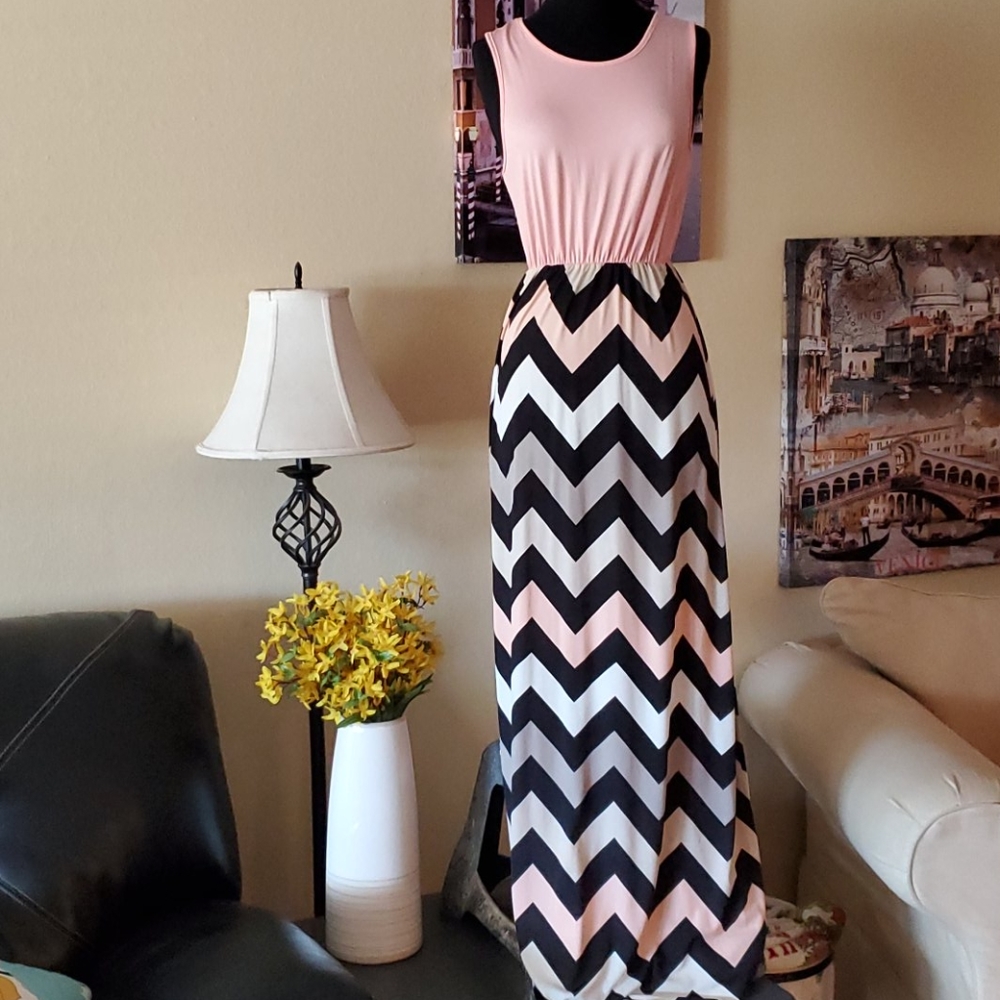 Chevron maxi dress